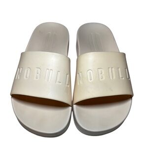 NOBULL Cream Slide Sandals Woman’s Size US 6.5